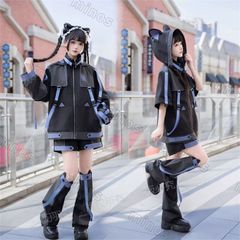 サブカル　猫耳　猫　セットアップ　サイバー　ファッション　服　原宿　渋谷　10代　20代　ファッション　人気　ジャージ　パーカー