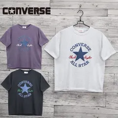 新品 レディース 半袖 Tシャツ コンバース converse ティーシャツ 半袖Tシャツ カットソー ロゴ 星 星マーク デニム アップリケ グレー パープル 黒 ブラック