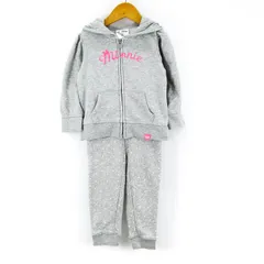 ベビーギャップ ミニーマウス上下セット スウェットパーカー ジョガーパンツ  キッズ 女の子用 3years 100位サイズ グレー babyGAP 【中古】