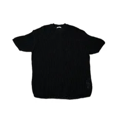ZARA メッシュニットTシャツ ブラック  Lサイズ【A-416】