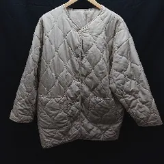 ◇ INGNI ｲﾝｸﾞ 中綿 パファー ボタンダウン キルティング クルーネック ジャケット ブルゾン Mサイズ ベージュ 女 E  【1301260038741】