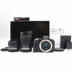 ＜未使用品＞Canon EOS R100 ダブルズームキット RF-S18-45＆RF-S55-210mm付属｜約356gの軽量ボディ｜ミラーレス入門に最適｜2025年発行の保証書付