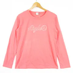 エーグル AIGLE Tシャツ カットソー 長袖 綿 M ピンク ロゴ kz12140のサムネイル