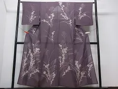 平和屋着物■夏物　付下げ　絽　草花文　逸品　CAAD2495ua