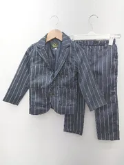 ◇ devirock デビロック キッズ 子供服 ピンストライプ パンツ セットアップ 上下 サイズ100 ネイビー ホワイト 男の子 P  【1406240014101】のサムネイル