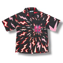 【美品☆サンダー☆ローズ☆ハート】プラダ オープンカラーシャツ 即完売 入手困難 PRADA(プラダ) オープンカラーシャツUCS318 UCS318 ホワイト