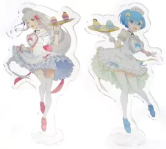 【中古】アクリルスタンド・アクリルパネル 全2種セット BIGアクリルスタンド 「一番くじ Re：ゼロから始める異世界生活 ～ほろ甘ハッピーライフ!～」 D賞