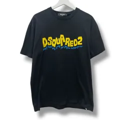 Dsquared2 ディースクエアード ウェービングロゴプリントTシャツ 半袖カットソー XXL ブラック ルーマニア製 クルーネック メンズ recollect有明ガーデン店 35 NO.00445T