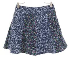RLX Ralph Lauren アールエルエックス ラルフ ローレン 花柄 ゴルフ ミニ丈 スコート XS ネイビー スカート レディース 古着
