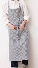 【新品】軽い！おしゃれ！ リネンコットン エプロン