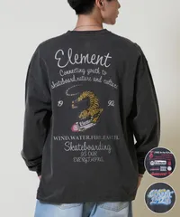 【ムラスポ公式】新品 ELEMENT エレメント 長袖 Tシャツ ロンT メンズ 古着風 ヴィンテージ加工 バックプリント BF022-055