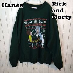 Rick and Morty Hanes スウェット 裏起毛 US古着 L