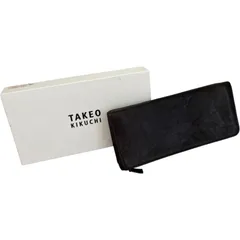 RE169 TAKEOKIKUCHI タケオキクチ 長財布 レザー メンズ ダークブラウン ブラック 黒 茶色