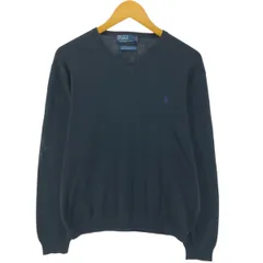 古着 ラルフローレン Ralph Lauren POLO by Ralph Lauren Vネック コットンニットセーター メンズL相当/eaa455954