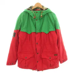 ポロ バイ ラルフローレン Polo by Ralph Lauren 中綿ジャケット マウンテンパーカー アウター フード 内側チェック柄 XL 緑 グリーン 赤 レッド /YT