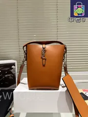 【今日特価】YSL Black - Gold Bucket Bag / YSL ブラックゴールド バケットバッグ（16×23cm）-WTO輸入4