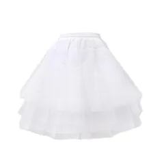 新品 [ROKUA] パニエ ショート丈 フリーサイズ ハードチュール ボリュームアップ ウエストゴム 調整可 裏地付き 折りたたみ可 コスプレ ロリータ 発表会 大人用 ホワイト／ブラック 日本国内発送