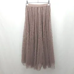 ◇ ⊂ axes femme アクシーズファム チュール ロング フレア スカート サイズM ブラウン レディース E  【1503310012149】