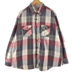 古着 70~80年代 ファイブブラザー Five Brother チェック柄 長袖 ヘビーネルシャツ USA製 メンズ4L ヴィンテージ/eaa359690