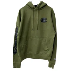 Champion ロゴスウェット パーカー S グリーン チャンピオン フーディー プルオーバー カモフラ トップス 古着卸 アメリカ仕入 a709-5668