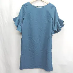 ◇ ⊂◎●未使用● Aquagirl アクアガール 半袖 膝丈 ワンピース サイズM ターコイズブルー レディース E  【1502200010937】