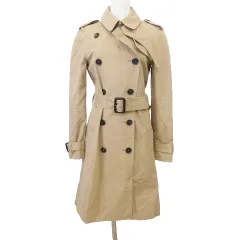 グッチ GUCCI 美品 トレンチコート アームベルト ダブル アウター 無地 354409ZDC15 36 約Sサイズ ベージュのサムネイル