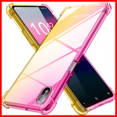 A23 5G ケース クリア SCG18 SC-56C ケース 薄型 グラデーション色 Galaxy ケース 軽量 tpu 耐衝撃 スマホケース 透明 米軍MIL規格取得 おしゃれ 黄変防止防塵一体型 人気 ギャラクシー A23 5G 携帯カバー ピンク/ゴー