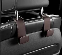 CedarEight(シダーエイト) 取り付け簡単 車用 ヘッドレストフック 荷崩れ 転倒防止 便利グッズ 荷物掛け 2個1セット( ブラウン)