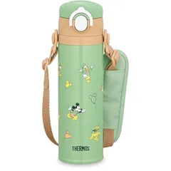 【特価商品】サーモス 水筒 真空断熱キッズケータイマグ 500ml ミッキー グリーン 取りはずしできるストラップ 肩に優しいショルダーパット付き 子供用 通園通学 JOI-501DS G