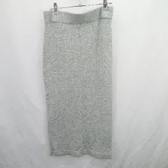 ◇ ⊇ JOURNAL STANDARD relume ウエストゴム ハイゲージ ロング タイト ニットスカート サイズF グレー レディース E  【1506230016952】