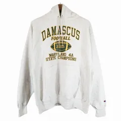 2000年代～ Champion チャンピオン プレミアムリバースウィーブ カレッジプリント パーカー グレー (メンズ L相当) 中古 古着 O5038