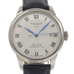 ティソ TISSOT ル・ロックル パワーマティック 80 メンズ 自動巻き 腕時計 SS 革 シルバー文字盤 T006.407 中古 新入荷 OW0461