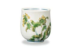 【人気商品】AP6-5173 12ヶ月の花・菜の花(2月) 『九谷焼』湯呑 九谷焼いわたや