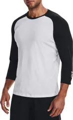 【送料無料】 アンダーアーマー メンズ Tシャツ トップス Under Armour Men's Classic 3/4 Sleeve T-Shirt White/Black