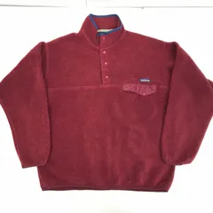 【物流センター】 中古 patagonia | パタゴニア セーター パタゴニア 90年代 USA製 SYNCHILLA シンチラスナップT ワインレッド L 表記 長袖 ボルドー/バーガンディー サイズ：L 【906】