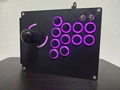 新品】LED搭載レバーアケコン DP-3SE グリーン×ピンク 光る