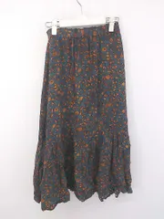 ◇ fredy emue フレディ エミュ 総柄 ロング フレア スカート サイズ38 ブラウン系 マルチ レディース P  【1302170006745】