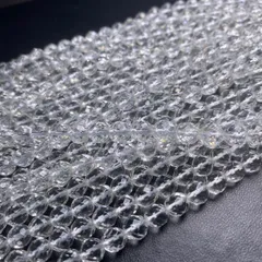 水晶 ラウンドカット 6mm 連売り ブレスレット2本分