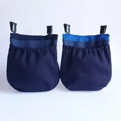 フタなし 移動ポケット 無地 紺、紺×青