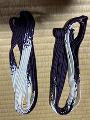 狩衣用　袖口　平露　人絹　古代紫/白　新品　送料込