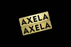 EEE-602-1 AXELA 金黒 アクリル2層 ステッカー マツダ アクセラ スポーツ BM BK カスタム 前期 後期 2枚1セット