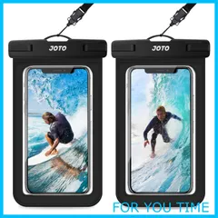 JOTO [2個セット]防水ケース IPX8認定 携帯電話用ドライバッグ 最大7.0”スマホに対応可能 適用端末：iPhone 14 13 Mini Pro Max・iPhone 12・11・XS・XR・8・Android －ブラック
