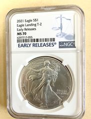 ★NGC最高鑑定★2021 アメリカ イーグル銀貨  NGC MS70 　Early Releases     アーリーリリース