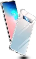 JACRONGalaxy S10 ケース クリアSC-03L SCV41 対応 クリアシリコンケース 薄型 柔軟 透明 TPU保護カバー 衝撃吸収 黄変しにくい 【ストラップホール付き】ギャラクシーs10 專用スマホ ケース カバー