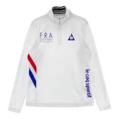 サイズ：M LECOQ GOLF ルコックゴルフ  ハーフジップ 長袖Tシャツ  ホワイト系 [240101284352]# ゴルフウェア レディース ストスト