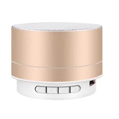 Bluetooth ミニスピーカー 《ゴールド》 コンパクト 軽量 ワイヤレス ポータブル スピーカー[定形外郵便、送料無料]