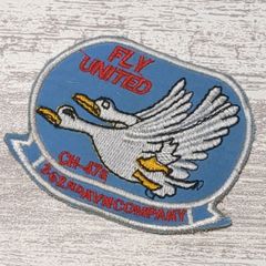 AE21 ベトナム 戦争 ワッペン FLY UNITED 鳥 動物 青 米軍 サバゲー ミリタリー 軍物 古着