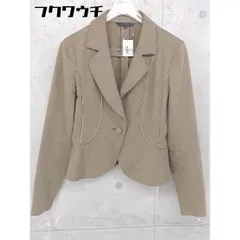◇ ANAYI アナイ 1B シングル 長袖 テーラード ジャケット サイズ36 カーキ系 レディース 【中古】 【1104160007998】