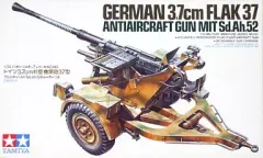 【中古】プラモデル 1/35 ドイツ 3.7cm対空機関砲37型(Sd.Ah.52トレーラーつき) 「ミリタリーミニチュアシリーズ No.145」 [35145]のサムネイル