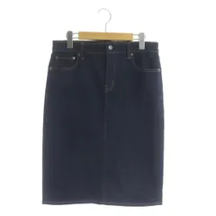 ローレンラルフローレン LAUREN RALPH LAUREN デニム タイトスカート ロング ストレッチ 4 紺 ネイビー /MY ■OSのサムネイル